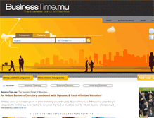 Tablet Screenshot of businesstime.mu